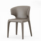 Designer Style Wingback Arm Chair Leather Matte Finish Single Dining Chair Grey Clearhalo ' kitchen&dining_furn' 'Dining Chairs' 'Dining Tables & Seating' 'dining_chair' 'furn' 'furn_dining_chair' 'Furniture' 'furniture_dining_chair' 'Kitchen & Dining Furniture' 'kitchen' 4105067