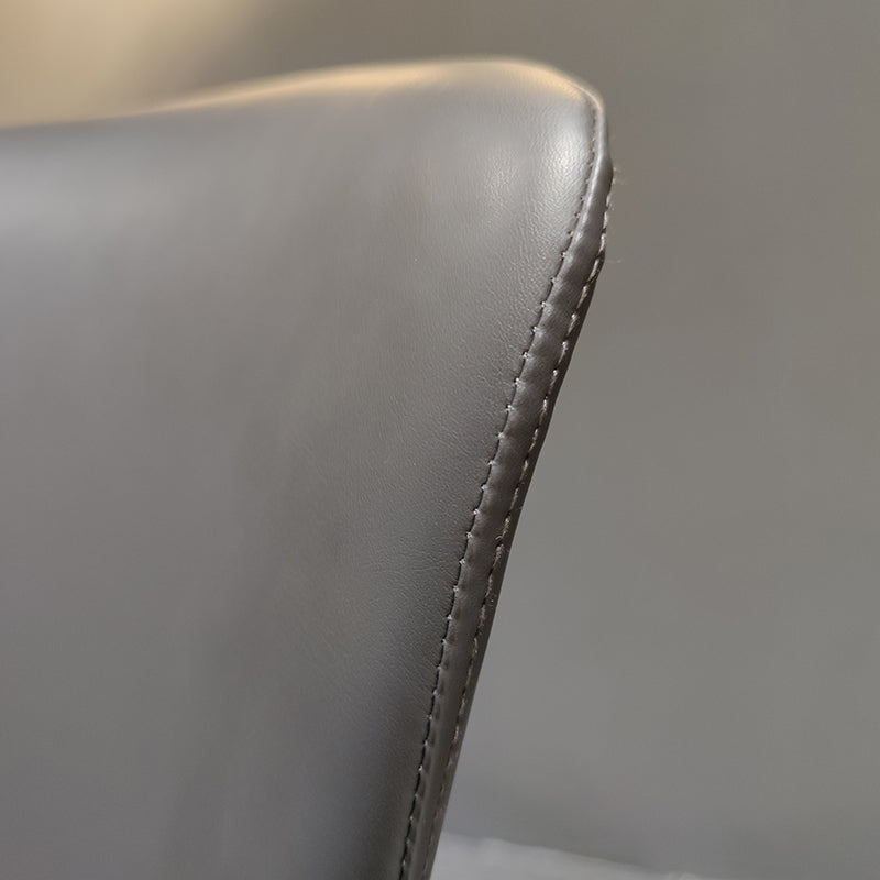 Designer Style Leather Arm Chair Wingback Matte Finish Single Dining Chair Clearhalo ' kitchen&dining_furn' 'Dining Chairs' 'Dining Tables & Seating' 'dining_chair' 'furn' 'furn_dining_chair' 'Furniture' 'furniture_dining_chair' 'Kitchen & Dining Furniture' 'kitchen' 4105084