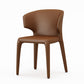 Designer Style Leather Arm Chair Wingback Matte Finish Single Dining Chair Coffee Clearhalo ' kitchen&dining_furn' 'Dining Chairs' 'Dining Tables & Seating' 'dining_chair' 'furn' 'furn_dining_chair' 'Furniture' 'furniture_dining_chair' 'Kitchen & Dining Furniture' 'kitchen' 4105087