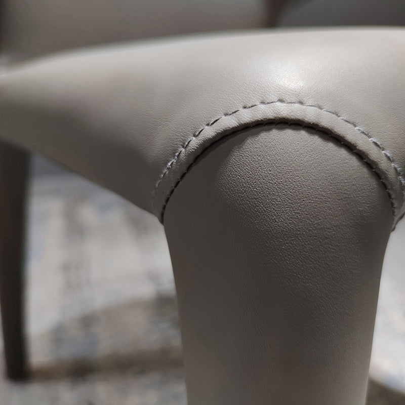 Designer Style Leather Arm Chair Wingback Matte Finish Single Dining Chair Clearhalo ' kitchen&dining_furn' 'Dining Chairs' 'Dining Tables & Seating' 'dining_chair' 'furn' 'furn_dining_chair' 'Furniture' 'furniture_dining_chair' 'Kitchen & Dining Furniture' 'kitchen' 4105091