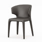 Designer Style Leather Arm Chair Wingback Matte Finish Single Dining Chair Dark Gray Clearhalo ' kitchen&dining_furn' 'Dining Chairs' 'Dining Tables & Seating' 'dining_chair' 'furn' 'furn_dining_chair' 'Furniture' 'furniture_dining_chair' 'Kitchen & Dining Furniture' 'kitchen' 4105092