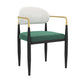 Designer Style Upholstered Arm Chair Open Back Matte Finish Dining Chair White-Green 1 Piece Clearhalo ' kitchen&dining_furn' 'Dining Chairs' 'Dining Tables & Seating' 'dining_chair' 'furn' 'furn_dining_chair' 'Furniture' 'furniture_dining_chair' 'Kitchen & Dining Furniture' 'kitchen' 4105117