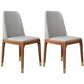 Industrial Oak Parsons Side Chair Matte Finish Leather Dining Chair (Set of 2) Light Gray Clearhalo ' kitchen&dining_furn' 'Dining Chairs' 'Dining Tables & Seating' 'dining_chair' 'furn' 'furn_dining_chair' 'Furniture' 'furniture_dining_chair' 'Kitchen & Dining Furniture' 'kitchen' 4105121