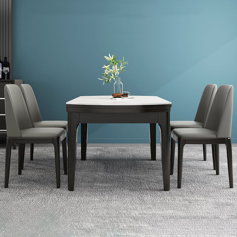 Industrial Oak Parsons Side Chair Matte Finish Leather Dining Chair (Set of 2) Clearhalo ' kitchen&dining_furn' 'Dining Chairs' 'Dining Tables & Seating' 'dining_chair' 'furn' 'furn_dining_chair' 'Furniture' 'furniture_dining_chair' 'Kitchen & Dining Furniture' 'kitchen' 4105122