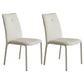 Modern Style Leather Dining Chairs Solid Back Stackable Side Chair for Home Use (Set of 2) White Clearhalo ' kitchen&dining_furn' 'Dining Chairs' 'Dining Tables & Seating' 'dining_chair' 'furn' 'furn_dining_chair' 'Furniture' 'furniture_dining_chair' 'Kitchen & Dining Furniture' 'kitchen' 4105151