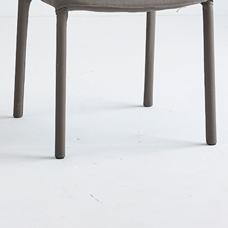 Modern Style Leather Dining Chairs Solid Back Stackable Side Chair for Home Use (Set of 2) Clearhalo ' kitchen&dining_furn' 'Dining Chairs' 'Dining Tables & Seating' 'dining_chair' 'furn' 'furn_dining_chair' 'Furniture' 'furniture_dining_chair' 'Kitchen & Dining Furniture' 'kitchen' 4105160