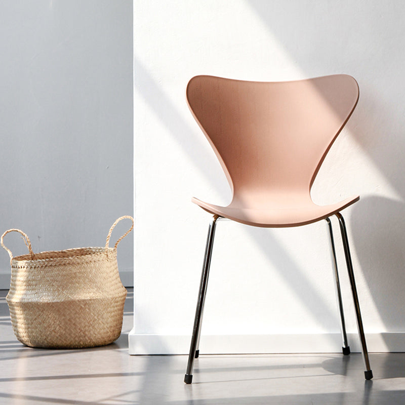 Industrial Style Plastic Dining Armless Chair Solid Back Dining Side Chair Clearhalo ' kitchen&dining_furn' 'Dining Chairs' 'Dining Tables & Seating' 'dining_chair' 'furn' 'furn_dining_chair' 'Furniture' 'furniture_dining_chair' 'Kitchen & Dining Furniture' 'kitchen' 4105167