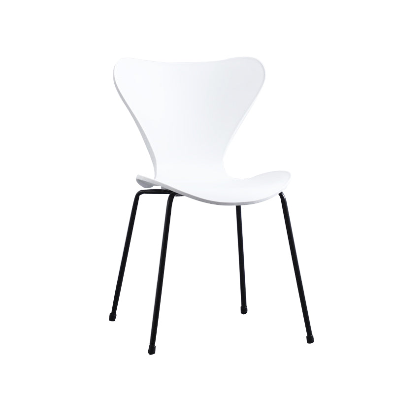 Industrial Style Plastic Dining Armless Chair Solid Back Dining Side Chair Clearhalo ' kitchen&dining_furn' 'Dining Chairs' 'Dining Tables & Seating' 'dining_chair' 'furn' 'furn_dining_chair' 'Furniture' 'furniture_dining_chair' 'Kitchen & Dining Furniture' 'kitchen' 4105172