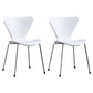 Industrial Style Plastic Dining Armless Chair Solid Back Dining Side Chair White 2 Piece Set Silver Clearhalo ' kitchen&dining_furn' 'Dining Chairs' 'Dining Tables & Seating' 'dining_chair' 'furn' 'furn_dining_chair' 'Furniture' 'furniture_dining_chair' 'Kitchen & Dining Furniture' 'kitchen' 4105175