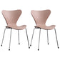 Industrial Style Plastic Dining Armless Chair Solid Back Dining Side Chair Pink 2 Piece Set Silver Clearhalo ' kitchen&dining_furn' 'Dining Chairs' 'Dining Tables & Seating' 'dining_chair' 'furn' 'furn_dining_chair' 'Furniture' 'furniture_dining_chair' 'Kitchen & Dining Furniture' 'kitchen' 4105184