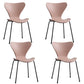 Industrial Style Plastic Dining Armless Chair Solid Back Dining Side Chair Pink 4 Piece Set Black Clearhalo ' kitchen&dining_furn' 'Dining Chairs' 'Dining Tables & Seating' 'dining_chair' 'furn' 'furn_dining_chair' 'Furniture' 'furniture_dining_chair' 'Kitchen & Dining Furniture' 'kitchen' 4105185