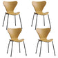 Industrial Style Plastic Dining Armless Chair Solid Back Dining Side Chair Yellow 4 Piece Set Black Clearhalo ' kitchen&dining_furn' 'Dining Chairs' 'Dining Tables & Seating' 'dining_chair' 'furn' 'furn_dining_chair' 'Furniture' 'furniture_dining_chair' 'Kitchen & Dining Furniture' 'kitchen' 4105188