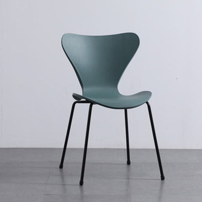 Industrial Style Plastic Dining Armless Chair Solid Back Dining Side Chair Green 1 Piece Black Clearhalo ' kitchen&dining_furn' 'Dining Chairs' 'Dining Tables & Seating' 'dining_chair' 'furn' 'furn_dining_chair' 'Furniture' 'furniture_dining_chair' 'Kitchen & Dining Furniture' 'kitchen' 4105192