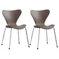 Industrial Style Plastic Dining Armless Chair Solid Back Dining Side Chair Coffee 2 Piece Set Silver Clearhalo ' kitchen&dining_furn' 'Dining Chairs' 'Dining Tables & Seating' 'dining_chair' 'furn' 'furn_dining_chair' 'Furniture' 'furniture_dining_chair' 'Kitchen & Dining Furniture' 'kitchen' 4105196