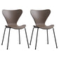 Industrial Style Plastic Dining Armless Chair Solid Back Dining Side Chair Coffee 2 Piece Set Black Clearhalo ' kitchen&dining_furn' 'Dining Chairs' 'Dining Tables & Seating' 'dining_chair' 'furn' 'furn_dining_chair' 'Furniture' 'furniture_dining_chair' 'Kitchen & Dining Furniture' 'kitchen' 4105202
