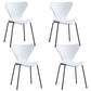 Industrial Style Plastic Dining Armless Chair Solid Back Dining Side Chair White 4 Piece Set Black Clearhalo ' kitchen&dining_furn' 'Dining Chairs' 'Dining Tables & Seating' 'dining_chair' 'furn' 'furn_dining_chair' 'Furniture' 'furniture_dining_chair' 'Kitchen & Dining Furniture' 'kitchen' 4105203