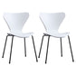 Industrial Style Plastic Dining Armless Chair Solid Back Dining Side Chair White 2 Piece Set Black Clearhalo ' kitchen&dining_furn' 'Dining Chairs' 'Dining Tables & Seating' 'dining_chair' 'furn' 'furn_dining_chair' 'Furniture' 'furniture_dining_chair' 'Kitchen & Dining Furniture' 'kitchen' 4105205