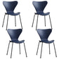 Industrial Style Plastic Dining Armless Chair Solid Back Dining Side Chair Blue 4 Piece Set Black Clearhalo ' kitchen&dining_furn' 'Dining Chairs' 'Dining Tables & Seating' 'dining_chair' 'furn' 'furn_dining_chair' 'Furniture' 'furniture_dining_chair' 'Kitchen & Dining Furniture' 'kitchen' 4105206