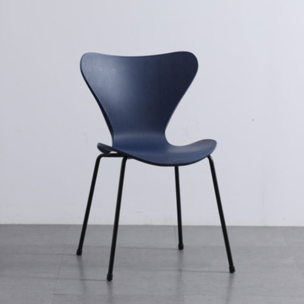 Industrial Style Plastic Dining Armless Chair Solid Back Dining Side Chair Blue 1 Piece Black Clearhalo ' kitchen&dining_furn' 'Dining Chairs' 'Dining Tables & Seating' 'dining_chair' 'furn' 'furn_dining_chair' 'Furniture' 'furniture_dining_chair' 'Kitchen & Dining Furniture' 'kitchen' 4105207