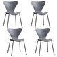 Industrial Style Plastic Dining Armless Chair Solid Back Dining Side Chair Grey 4 Piece Set Black Clearhalo ' kitchen&dining_furn' 'Dining Chairs' 'Dining Tables & Seating' 'dining_chair' 'furn' 'furn_dining_chair' 'Furniture' 'furniture_dining_chair' 'Kitchen & Dining Furniture' 'kitchen' 4105209