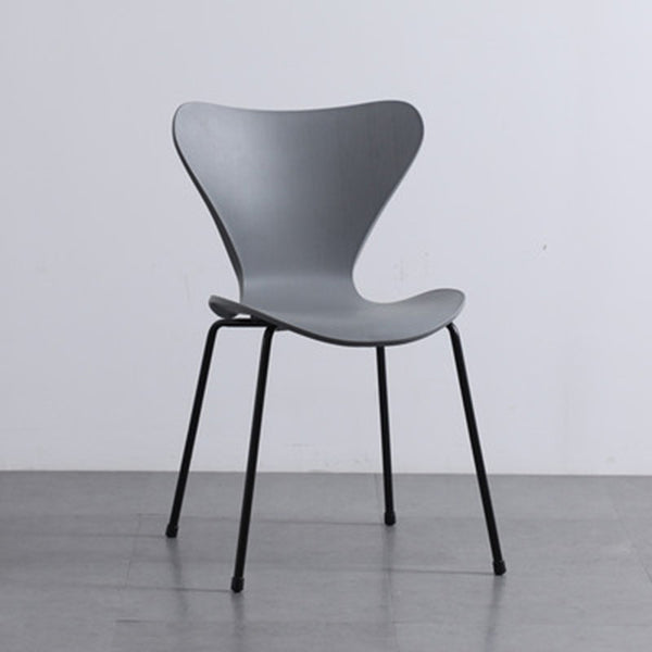 Industrial Style Plastic Dining Armless Chair Solid Back Dining Side Chair Grey 1 Piece Black Clearhalo ' kitchen&dining_furn' 'Dining Chairs' 'Dining Tables & Seating' 'dining_chair' 'furn' 'furn_dining_chair' 'Furniture' 'furniture_dining_chair' 'Kitchen & Dining Furniture' 'kitchen' 4105210