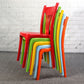 Contemporary Style Stacking Chair Plastic Slat Back Dining Armless Chair Clearhalo ' kitchen&dining_furn' 'Dining Chairs' 'Dining Tables & Seating' 'dining_chair' 'furn' 'furn_dining_chair' 'Furniture' 'furniture_dining_chair' 'Kitchen & Dining Furniture' 'kitchen' 4105221