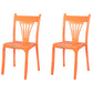 Contemporary Style Stacking Chair Plastic Slat Back Dining Armless Chair Orange 2 Piece Set Clearhalo ' kitchen&dining_furn' 'Dining Chairs' 'Dining Tables & Seating' 'dining_chair' 'furn' 'furn_dining_chair' 'Furniture' 'furniture_dining_chair' 'Kitchen & Dining Furniture' 'kitchen' 4105227