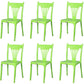 Contemporary Style Stacking Chair Plastic Slat Back Dining Armless Chair Green 6 Piece Set Clearhalo ' kitchen&dining_furn' 'Dining Chairs' 'Dining Tables & Seating' 'dining_chair' 'furn' 'furn_dining_chair' 'Furniture' 'furniture_dining_chair' 'Kitchen & Dining Furniture' 'kitchen' 4105236