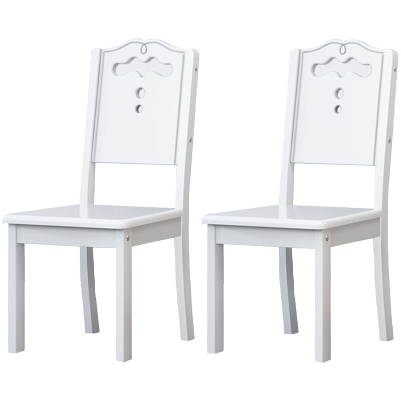Home Industrial Wood Dining Chair Armless Open Back Dining Side Chair (Set of 2) White Clearhalo ' kitchen&dining_furn' 'Dining Chairs' 'Dining Tables & Seating' 'dining_chair' 'furn' 'furn_dining_chair' 'Furniture' 'furniture_dining_chair' 'Kitchen & Dining Furniture' 'kitchen' 4105244