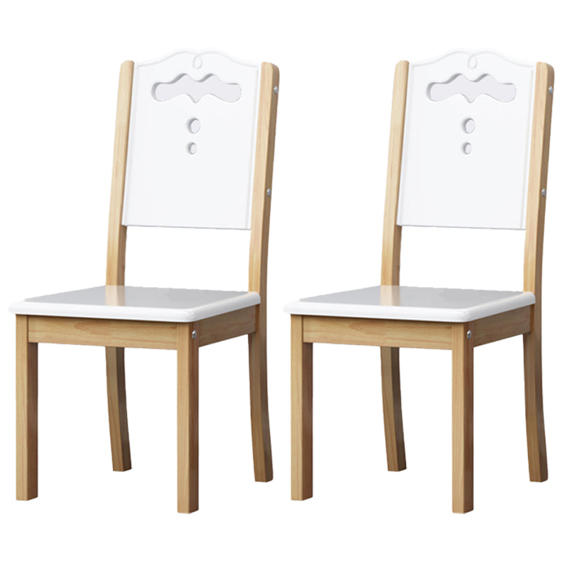 Home Industrial Wood Dining Chair Armless Open Back Dining Side Chair (Set of 2) Natural Clearhalo ' kitchen&dining_furn' 'Dining Chairs' 'Dining Tables & Seating' 'dining_chair' 'furn' 'furn_dining_chair' 'Furniture' 'furniture_dining_chair' 'Kitchen & Dining Furniture' 'kitchen' 4105246