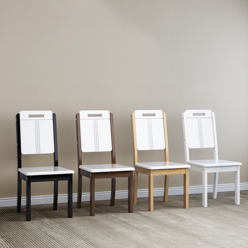 Home Industrial Wood Dining Chair Armless Open Back Dining Side Chair (Set of 2) Clearhalo ' kitchen&dining_furn' 'Dining Chairs' 'Dining Tables & Seating' 'dining_chair' 'furn' 'furn_dining_chair' 'Furniture' 'furniture_dining_chair' 'Kitchen & Dining Furniture' 'kitchen' 4105247