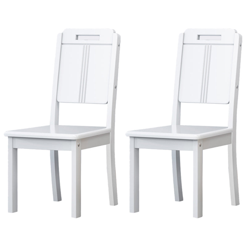 Home Industrial Wood Dining Chair Armless Open Back Dining Side Chair (Set of 2) Gloss White Clearhalo ' kitchen&dining_furn' 'Dining Chairs' 'Dining Tables & Seating' 'dining_chair' 'furn' 'furn_dining_chair' 'Furniture' 'furniture_dining_chair' 'Kitchen & Dining Furniture' 'kitchen' 4105252
