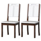 Home Industrial Wood Dining Chair Armless Open Back Dining Side Chair (Set of 2) White-Brown Clearhalo ' kitchen&dining_furn' 'Dining Chairs' 'Dining Tables & Seating' 'dining_chair' 'furn' 'furn_dining_chair' 'Furniture' 'furniture_dining_chair' 'Kitchen & Dining Furniture' 'kitchen' 4105254