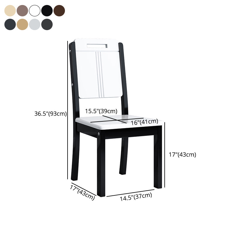 Home Industrial Wood Dining Chair Armless Open Back Dining Side Chair (Set of 2) Clearhalo ' kitchen&dining_furn' 'Dining Chairs' 'Dining Tables & Seating' 'dining_chair' 'furn' 'furn_dining_chair' 'Furniture' 'furniture_dining_chair' 'Kitchen & Dining Furniture' 'kitchen' 4105258