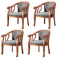 Traditional Ash Wood Chair Set Solid Back Arm Kitchen Dining Room Chairs Dark Gray 4 Piece Set Clearhalo ' kitchen&dining_furn' 'Dining Chairs' 'Dining Tables & Seating' 'dining_chair' 'furn' 'furn_dining_chair' 'Furniture' 'furniture_dining_chair' 'Kitchen & Dining Furniture' 'kitchen' 4105260