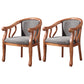 Traditional Ash Wood Chair Set Solid Back Arm Kitchen Dining Room Chairs Dark Gray 2 Piece Set Clearhalo ' kitchen&dining_furn' 'Dining Chairs' 'Dining Tables & Seating' 'dining_chair' 'furn' 'furn_dining_chair' 'Furniture' 'furniture_dining_chair' 'Kitchen & Dining Furniture' 'kitchen' 4105263