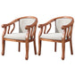 Traditional Ash Wood Chair Set Solid Back Arm Kitchen Dining Room Chairs Off-White 2 Piece Set Clearhalo ' kitchen&dining_furn' 'Dining Chairs' 'Dining Tables & Seating' 'dining_chair' 'furn' 'furn_dining_chair' 'Furniture' 'furniture_dining_chair' 'Kitchen & Dining Furniture' 'kitchen' 4105269