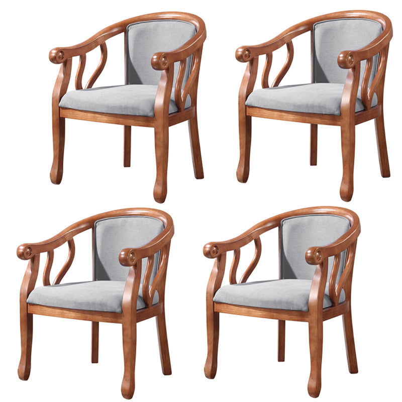 Traditional Ash Wood Chair Set Solid Back Arm Kitchen Dining Room Chairs Light Gray 4 Piece Set Clearhalo ' kitchen&dining_furn' 'Dining Chairs' 'Dining Tables & Seating' 'dining_chair' 'furn' 'furn_dining_chair' 'Furniture' 'furniture_dining_chair' 'Kitchen & Dining Furniture' 'kitchen' 4105271