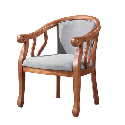 Traditional Ash Wood Chair Set Solid Back Arm Kitchen Dining Room Chairs Light Gray 1 Piece Clearhalo ' kitchen&dining_furn' 'Dining Chairs' 'Dining Tables & Seating' 'dining_chair' 'furn' 'furn_dining_chair' 'Furniture' 'furniture_dining_chair' 'Kitchen & Dining Furniture' 'kitchen' 4105273