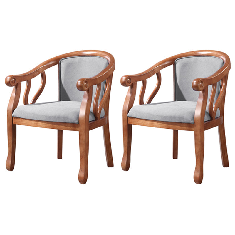 Traditional Ash Wood Chair Set Solid Back Arm Kitchen Dining Room Chairs Light Gray 2 Piece Set Clearhalo ' kitchen&dining_furn' 'Dining Chairs' 'Dining Tables & Seating' 'dining_chair' 'furn' 'furn_dining_chair' 'Furniture' 'furniture_dining_chair' 'Kitchen & Dining Furniture' 'kitchen' 4105276