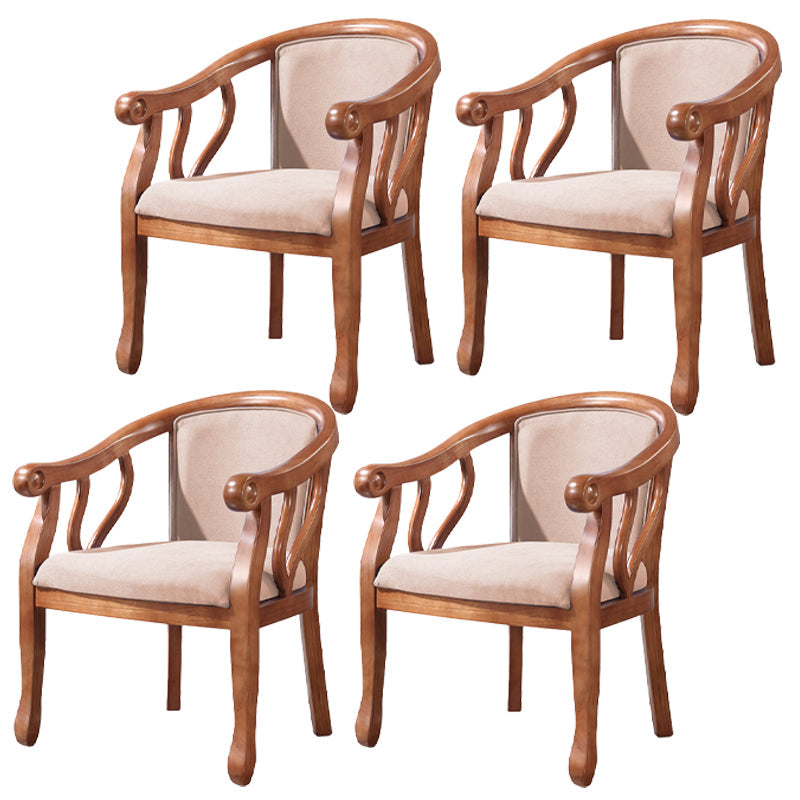 Traditional Ash Wood Chair Set Solid Back Arm Kitchen Dining Room Chairs Light Coffee 4 Piece Set Clearhalo ' kitchen&dining_furn' 'Dining Chairs' 'Dining Tables & Seating' 'dining_chair' 'furn' 'furn_dining_chair' 'Furniture' 'furniture_dining_chair' 'Kitchen & Dining Furniture' 'kitchen' 4105277