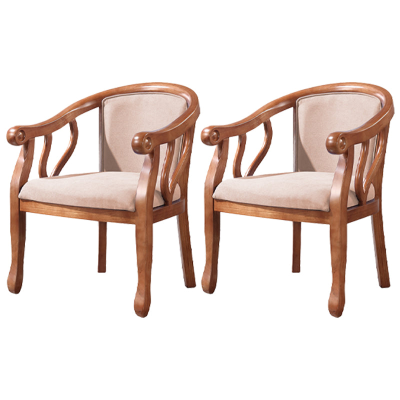 Traditional Ash Wood Chair Set Solid Back Arm Kitchen Dining Room Chairs Light Coffee 2 Piece Set Clearhalo ' kitchen&dining_furn' 'Dining Chairs' 'Dining Tables & Seating' 'dining_chair' 'furn' 'furn_dining_chair' 'Furniture' 'furniture_dining_chair' 'Kitchen & Dining Furniture' 'kitchen' 4105279