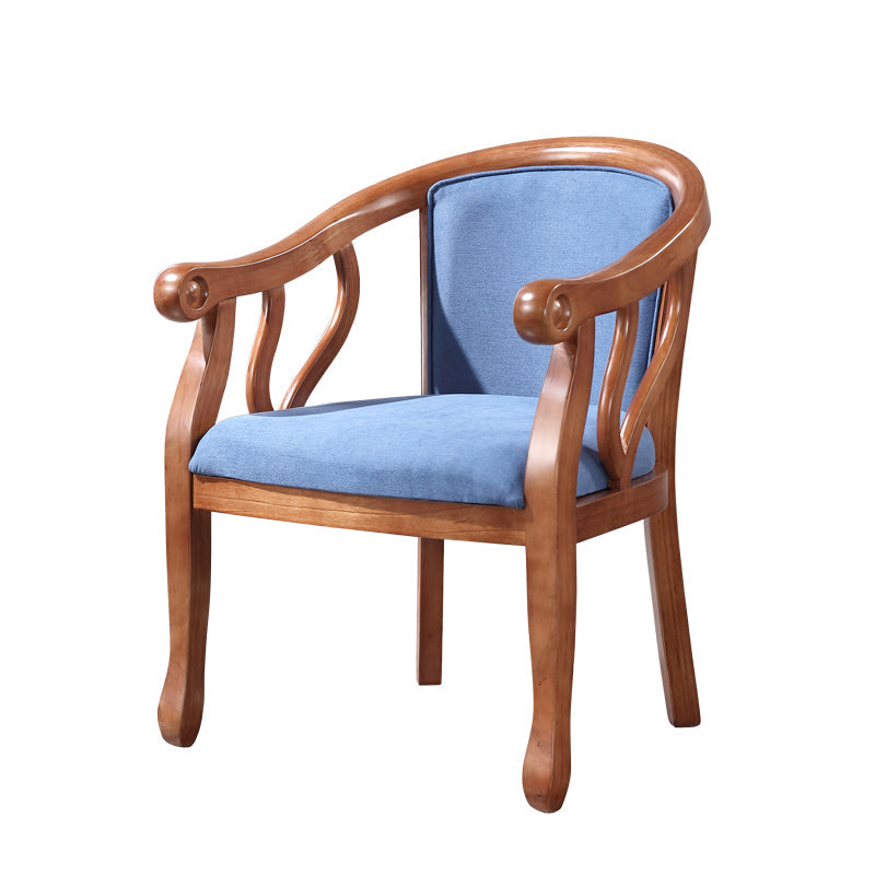 Traditional Ash Wood Chair Set Solid Back Arm Kitchen Dining Room Chairs Dark Blue 1 Piece Clearhalo ' kitchen&dining_furn' 'Dining Chairs' 'Dining Tables & Seating' 'dining_chair' 'furn' 'furn_dining_chair' 'Furniture' 'furniture_dining_chair' 'Kitchen & Dining Furniture' 'kitchen' 4105284