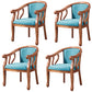 Traditional Ash Wood Chair Set Solid Back Arm Kitchen Dining Room Chairs Sky Blue 4 Piece Set Clearhalo ' kitchen&dining_furn' 'Dining Chairs' 'Dining Tables & Seating' 'dining_chair' 'furn' 'furn_dining_chair' 'Furniture' 'furniture_dining_chair' 'Kitchen & Dining Furniture' 'kitchen' 4105286