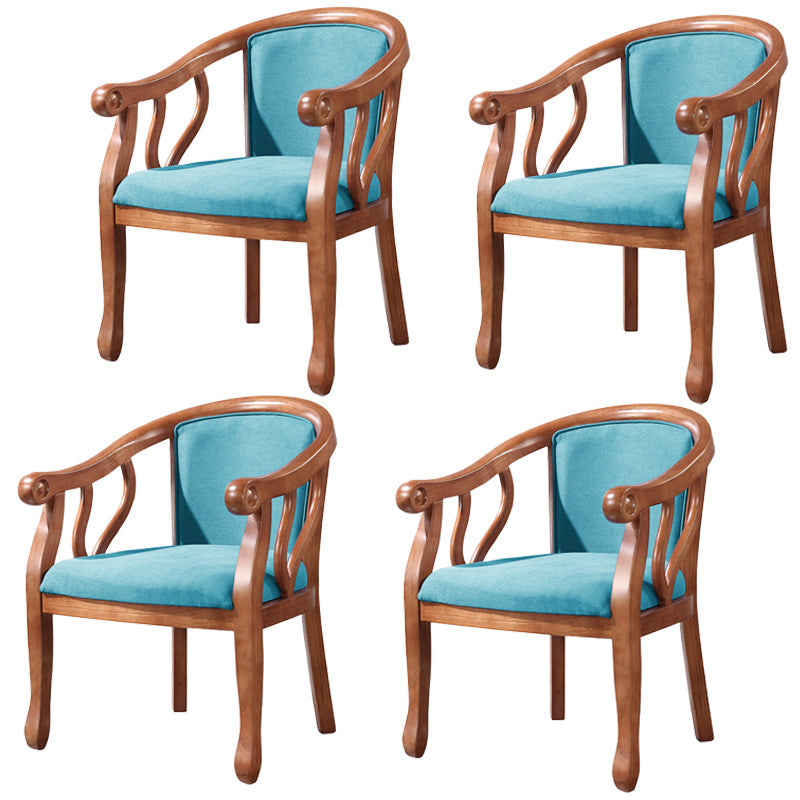 Traditional Ash Wood Chair Set Solid Back Arm Kitchen Dining Room Chairs Sky Blue 4 Piece Set Clearhalo ' kitchen&dining_furn' 'Dining Chairs' 'Dining Tables & Seating' 'dining_chair' 'furn' 'furn_dining_chair' 'Furniture' 'furniture_dining_chair' 'Kitchen & Dining Furniture' 'kitchen' 4105286