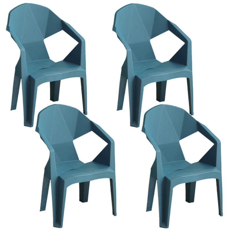 Contemporary Style Dining Chair Plastic Dining Arm Side Chairs for Kitchen (Set of 4) Peacock Blue Clearhalo ' kitchen&dining_furn' 'Dining Chairs' 'Dining Tables & Seating' 'dining_chair' 'furn' 'furn_dining_chair' 'Furniture' 'furniture_dining_chair' 'Kitchen & Dining Furniture' 'kitchen' 4105294