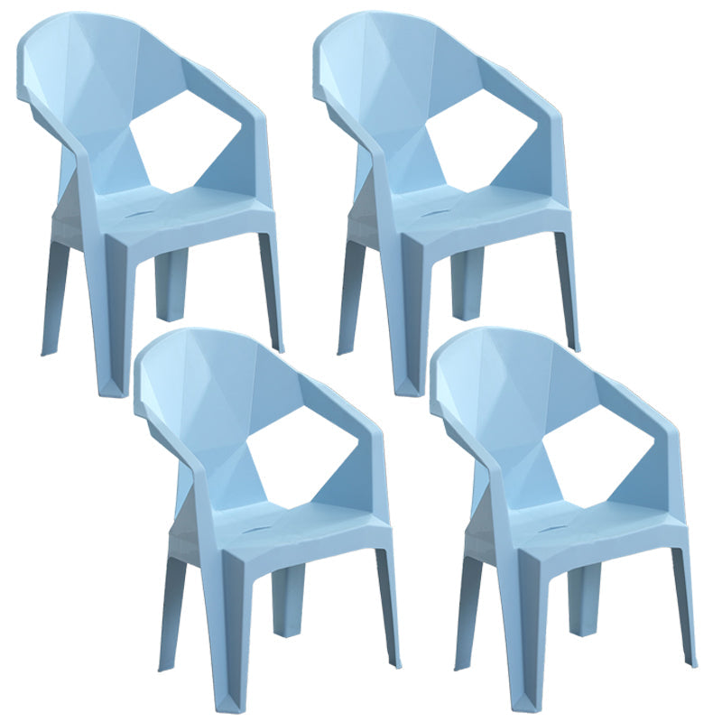 Contemporary Style Dining Chair Plastic Dining Arm Side Chairs for Kitchen (Set of 4) Light Blue Clearhalo ' kitchen&dining_furn' 'Dining Chairs' 'Dining Tables & Seating' 'dining_chair' 'furn' 'furn_dining_chair' 'Furniture' 'furniture_dining_chair' 'Kitchen & Dining Furniture' 'kitchen' 4105297