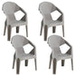 Contemporary Style Dining Chair Plastic Dining Arm Side Chairs for Kitchen (Set of 4) Light Coffee Clearhalo ' kitchen&dining_furn' 'Dining Chairs' 'Dining Tables & Seating' 'dining_chair' 'furn' 'furn_dining_chair' 'Furniture' 'furniture_dining_chair' 'Kitchen & Dining Furniture' 'kitchen' 4105302
