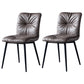 Industrial Indoor Side Chair Solid Back Metal Upholstered Dining Room Chair Dark Gray 2 Piece Set Clearhalo ' kitchen&dining_furn' 'Dining Chairs' 'Dining Tables & Seating' 'dining_chair' 'furn' 'furn_dining_chair' 'Furniture' 'furniture_dining_chair' 'Kitchen & Dining Furniture' 'kitchen' 4105316