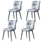 Industrial Indoor Side Chair Solid Back Metal Upholstered Dining Room Chair Light Gray 4 Piece Set Clearhalo ' kitchen&dining_furn' 'Dining Chairs' 'Dining Tables & Seating' 'dining_chair' 'furn' 'furn_dining_chair' 'Furniture' 'furniture_dining_chair' 'Kitchen & Dining Furniture' 'kitchen' 4105317